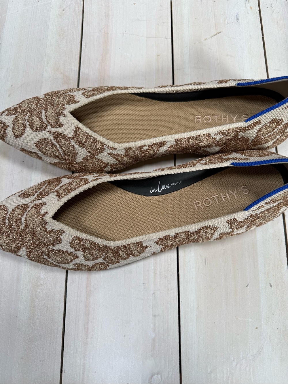 Rothy's The Point Chantilly Gold Size 8.5 NEW - Picture 8 of 9